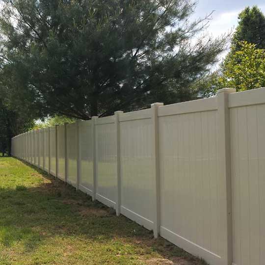 Tan-Vinyl-Fence-Panels Installed in Ottawa